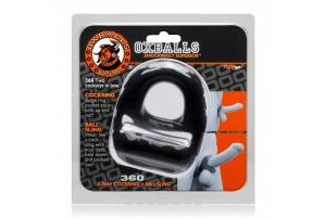 360 Cockring And Ballsling Black